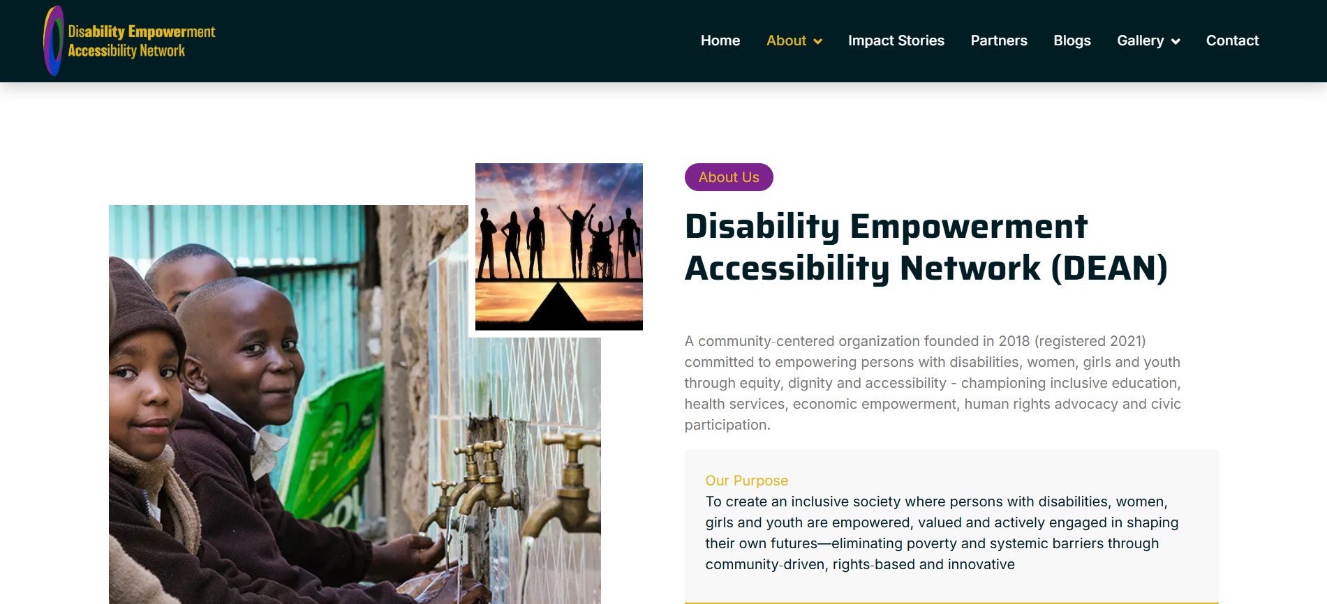 DEAN (Disability Empowerment & Advocacy Network) Screenshot & User Interface